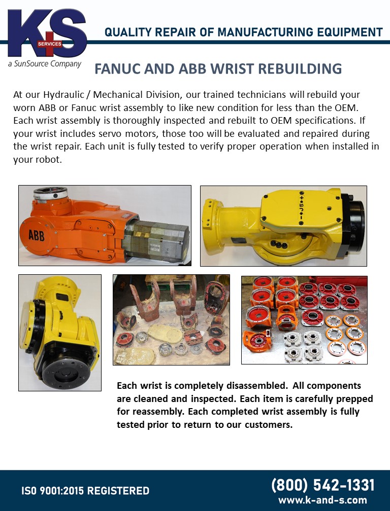 ABB Fanuc Wrist Repair