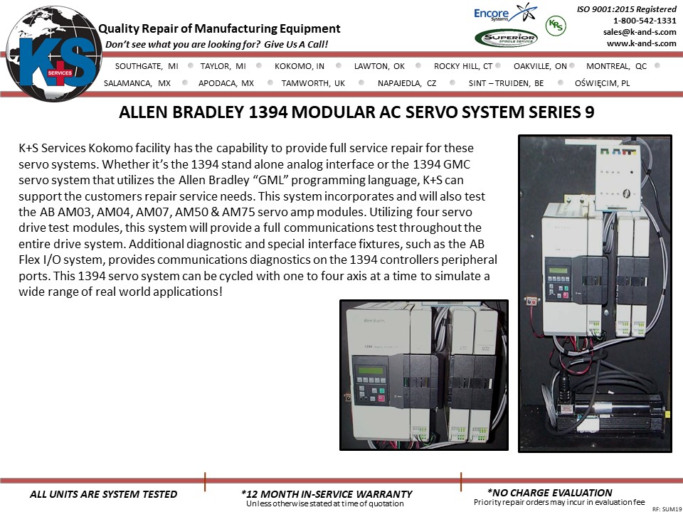Allen Bradley 1394 Modular AC Servo System