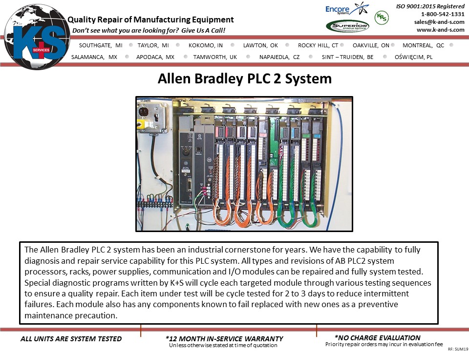 Allen Bradley PLC 2 System