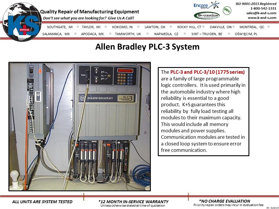 Allen Bradley PLC 3 System