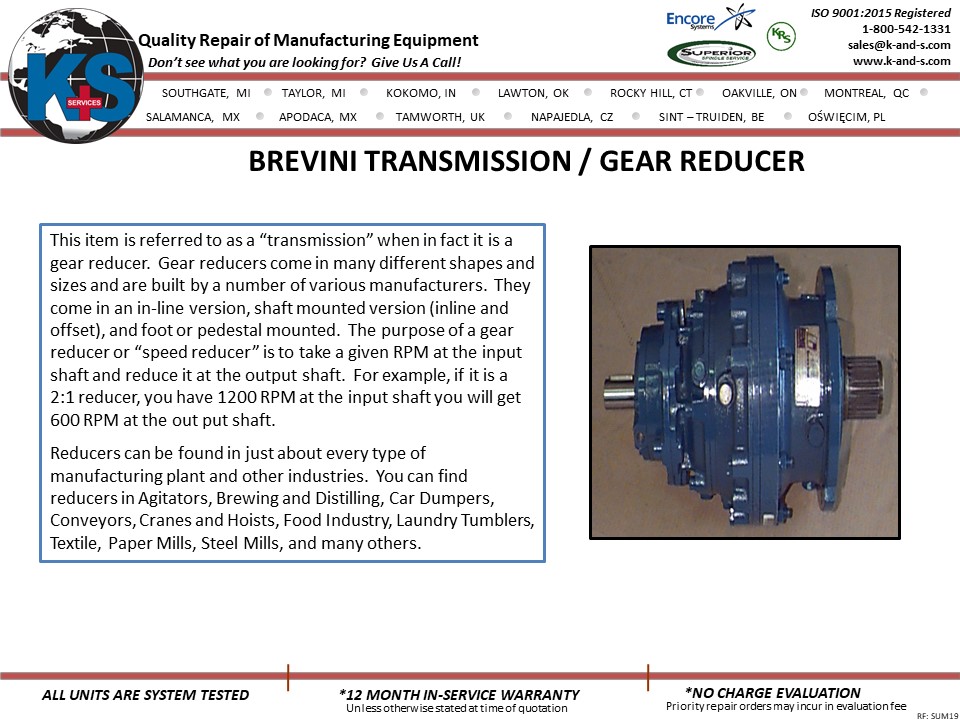Brevini Transmission Gear Reducer