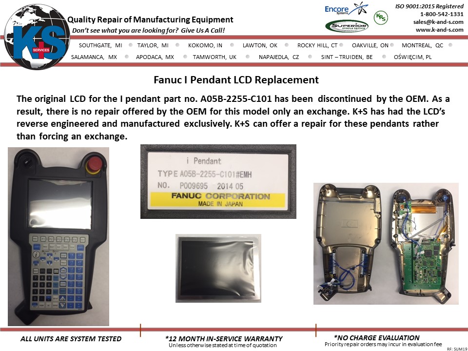 Fanuc I Pendant LCD Replacement