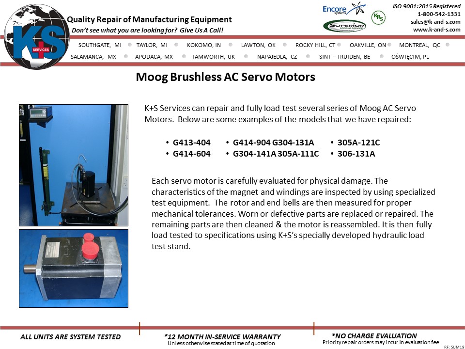 Moog Brushless AC Servo Motors
