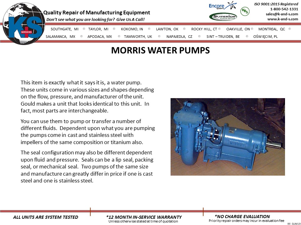 Morris Water Pumps