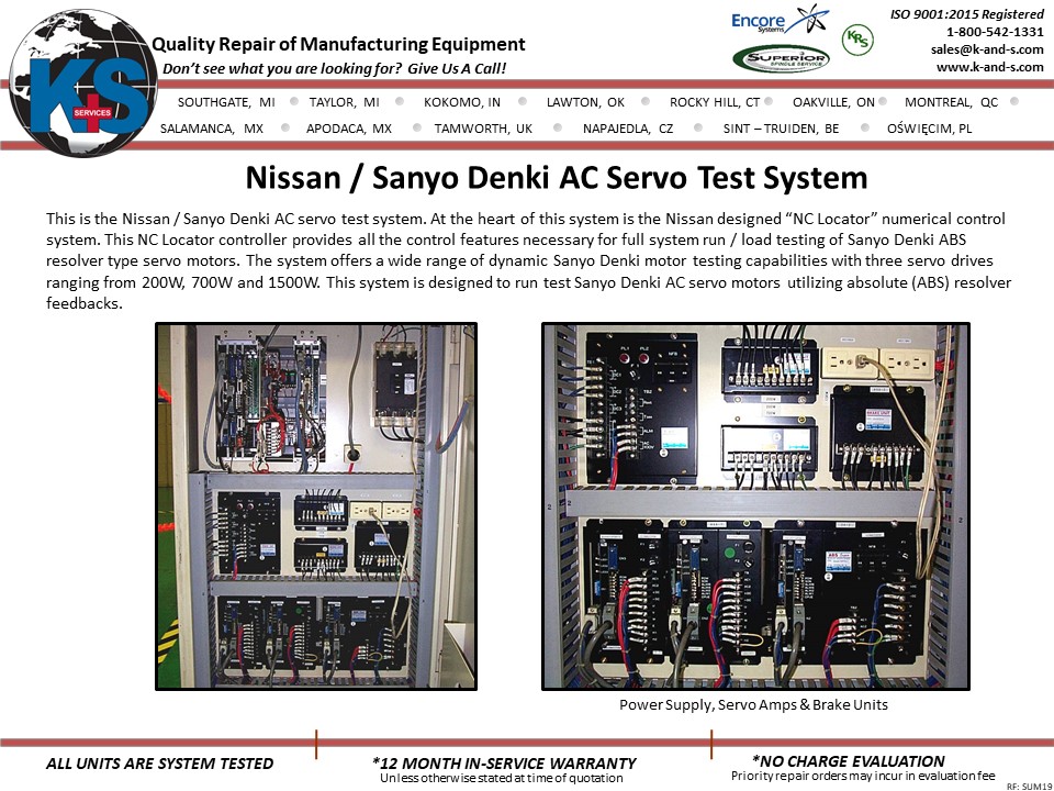 Nissan-Sanyo Denki AC Servo Test