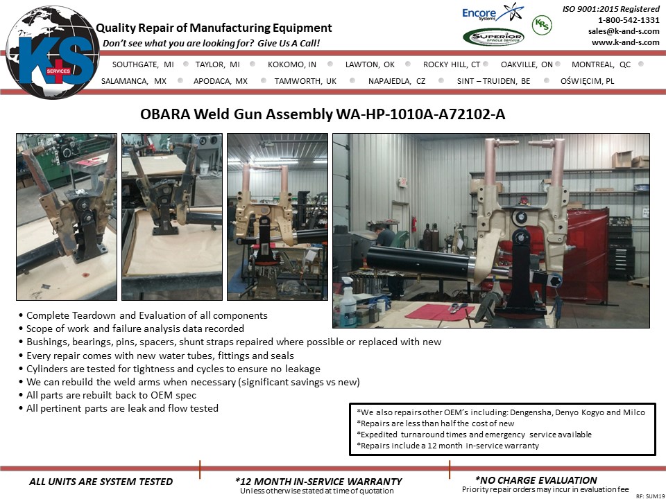 Obara Weld Gun Assembly