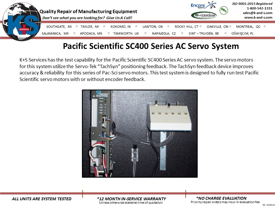 Pacific Scientific SC400 Series AC Servo System