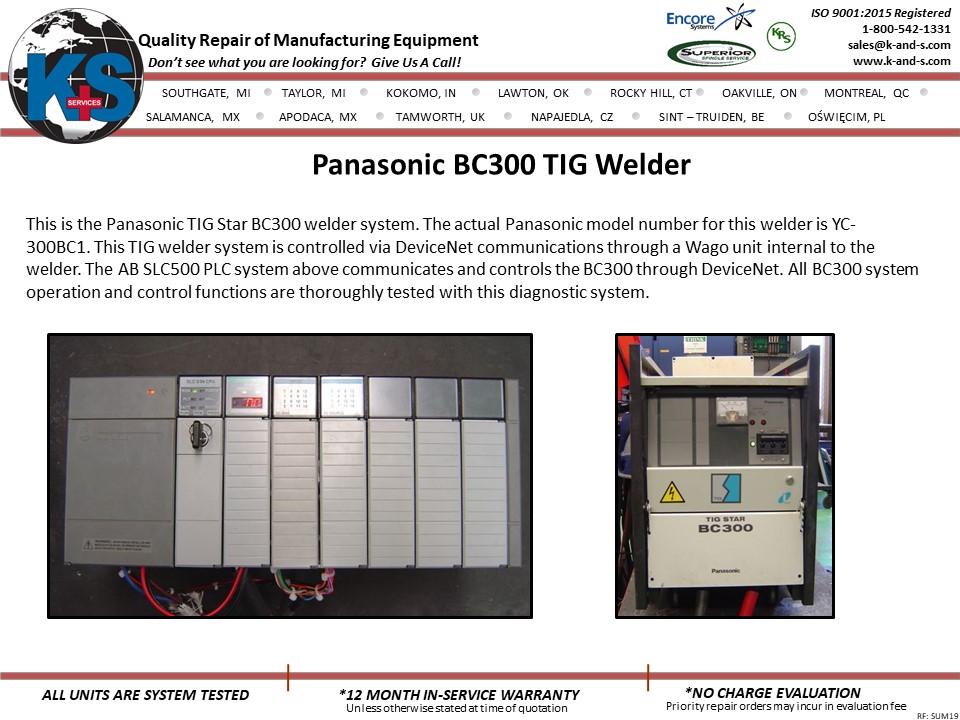 Panasonic BC3000 TIG Welder