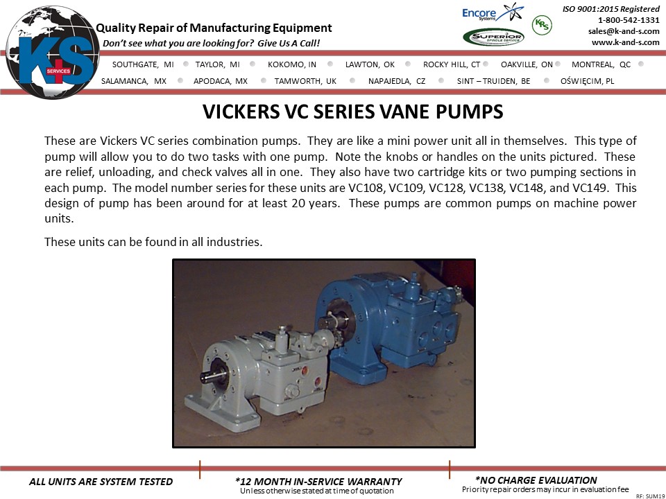 Vickers VC Series Van Pumps